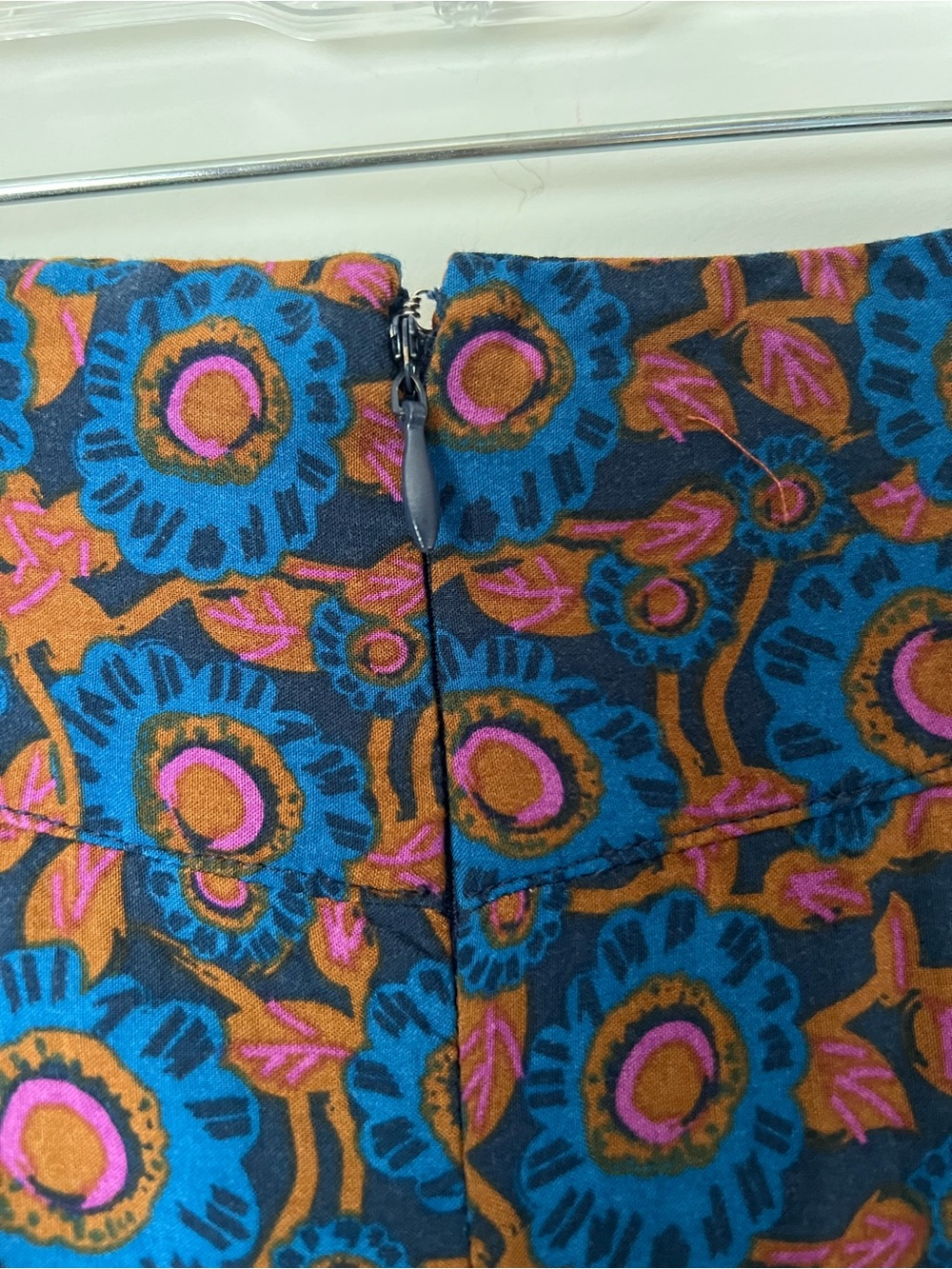 NATURAL LIFE Amy Maxi Skirt Blue and Rust Printed M Boho Fall West Coast - Picture 10 of 12
